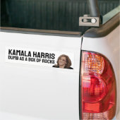 KAMALA HARRIS DUMB ALS BOX OF ROCKS BUMPERSTICKER (Op Truck)