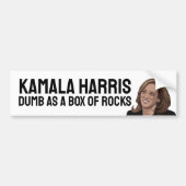 KAMALA HARRIS DUMB ALS BOX OF ROCKS BUMPERSTICKER (Voorkant)