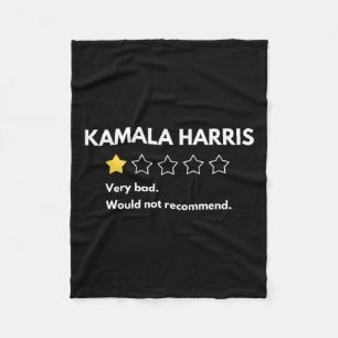 Kamala Harris Eén 1 Ster Rating Zeer Slecht Zou Ni Fleece Deken