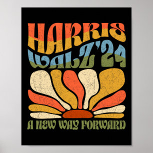 Kamala Harris een nieuwe weg voorwaarts 2024 Boho Poster