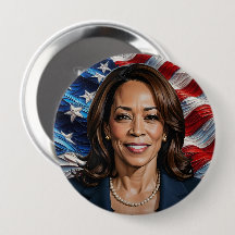 Kamala Harris en Amerikaanse vlag