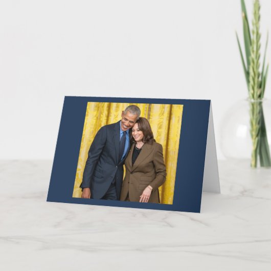 Kamala Harris en Barack Obama Bedankkaart (Voorkant)