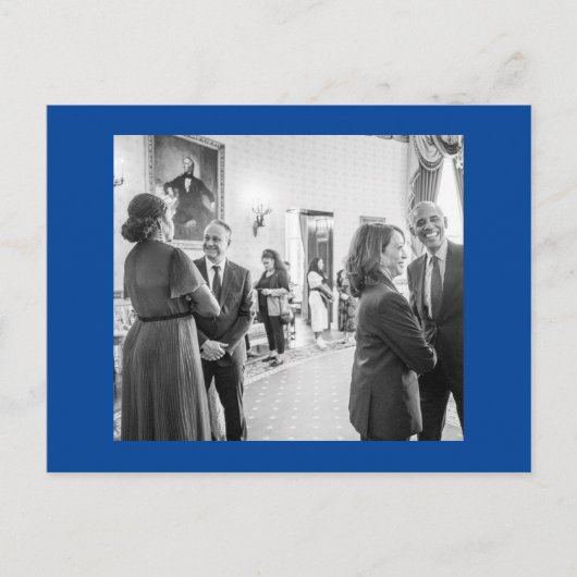 Kamala Harris en Barack Obama Briefkaart (Voorkant)