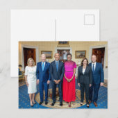 Kamala Harris en de Obama's en Bidens Briefkaart (Voorkant / Achterkant)