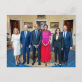 Kamala Harris en de Obama's en Bidens Briefkaart (Voorkant)