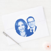 Kamala Harris en Josh Shapiro Ronde Sticker (Envelop)
