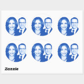 Kamala Harris en Josh Shapiro Ronde Sticker (Vel)