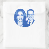 Kamala Harris en Josh Shapiro Ronde Sticker (Tas)