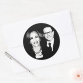 Kamala Harris en Josh Shapiro Ticket Ronde Sticker (Envelop)