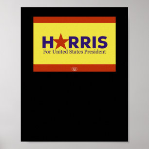 Kamala Harris en Tim W voor President 2024 Throwba Poster
