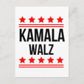 Kamala Harris en Tim Walz 2024 Briefkaart (Voorkant)