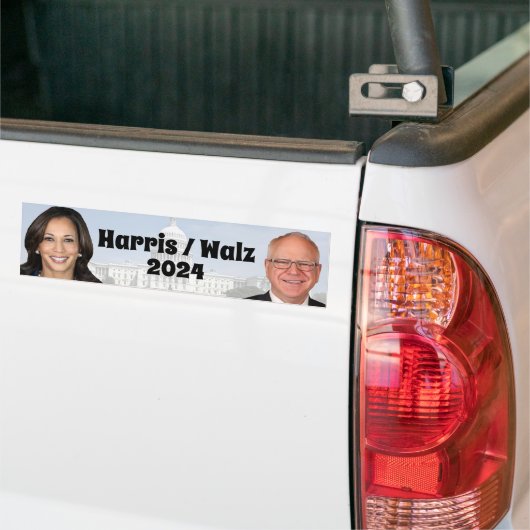Kamala Harris en Tim Walz 2024 Bumpersticker (Op Truck)