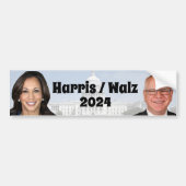 Kamala Harris en Tim Walz 2024 Bumpersticker (Voorkant)