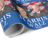 Kamala Harris en Tim Walz 2024 Cadeaupapier (Rol Hoek)