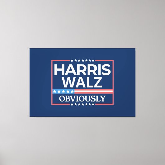 Kamala Harris en Tim Walz 2024 Canvas Afdruk (Voorkant)