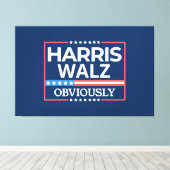 Kamala Harris en Tim Walz 2024 Canvas Afdruk (Insitu (Houten vloer))