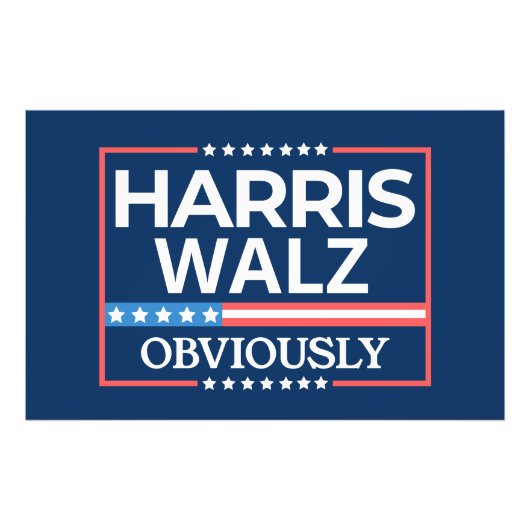 Kamala Harris en Tim Walz 2024 Foto Afdruk (Voorkant)