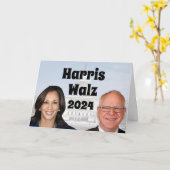 Kamala Harris en Tim Walz 2024 Kaart (Gele Bloem)