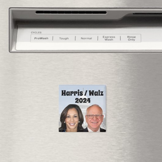 Kamala Harris en Tim Walz 2024 Magneet (Insitu (Vaatwasser))