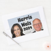 Kamala Harris en Tim Walz 2024 Rechthoekige Sticker (Envelop)