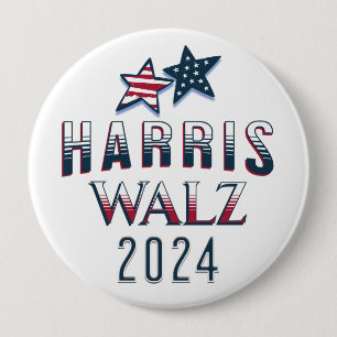 Kamala Harris en Tim Walz 2024 Ronde Button 4,0 Cm