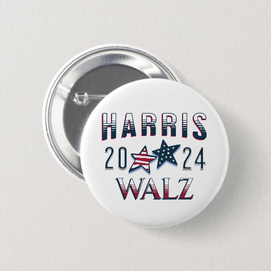 Kamala Harris en Tim Walz 2024 Ronde Button 5,7 Cm (Voorkant /achterkant)