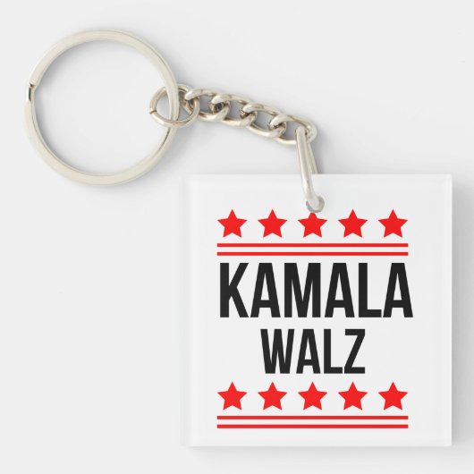 Kamala Harris En Tim Walz 2024 Sleutelhanger (voorkant)