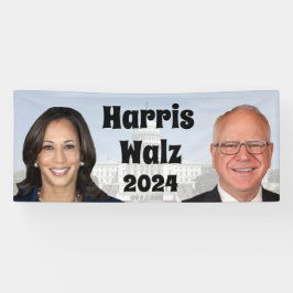 Kamala Harris en Tim Walz 2024 Spandoek
