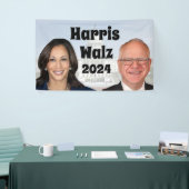 Kamala Harris en Tim Walz 2024 Spandoek (Beurs)