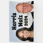 Kamala Harris en Tim Walz 2024 Spandoek (Verticaal)