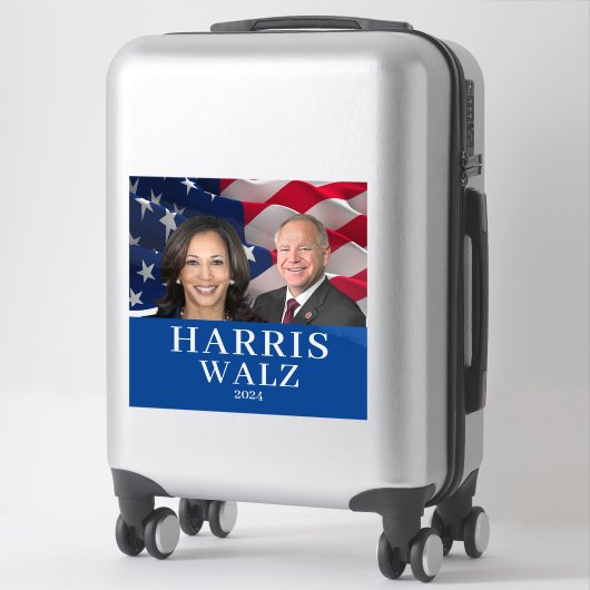 Kamala Harris en Tim Walz 2024 Sticker (Koffer)