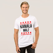 Kamala Harris En Tim Walz 2024 Tri-Blend Shirt (Voorkant volledig)