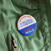 Kamala Harris en Tim Walz: Laten we dit winnen Ronde Button 3,2 Cm
