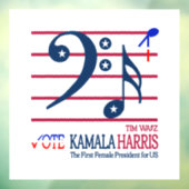 Kamala Harris en Tim Walz Raamsticker (Vel 3)