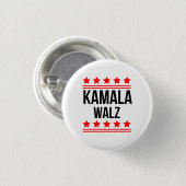 Kamala Harris en Tim Walz Ronde Button 3,2 Cm (Voorkant /achterkant)