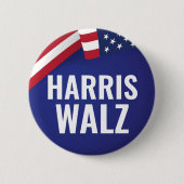 Kamala Harris en Tim Walz Ronde Button 5,7 Cm (Voorkant)