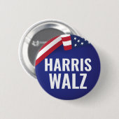 Kamala Harris en Tim Walz Ronde Button 5,7 Cm (Voorkant /achterkant)