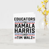 Kamala Harris en Tim Wheimer 2024 Kaart (Gele Bloem)