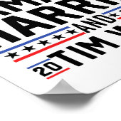 Kamala Harris en Tim Wheimer 2024 Poster (Hoek)