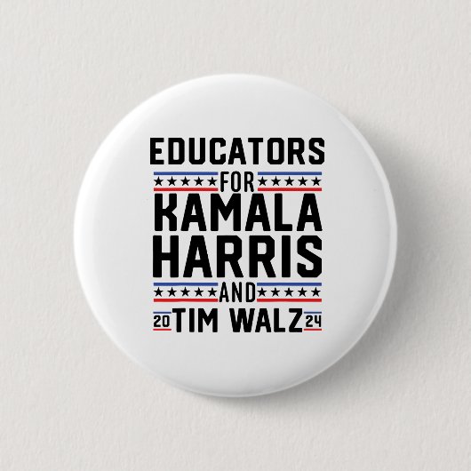 Kamala Harris en Tim Wheimer 2024 Ronde Button 5,7 Cm (Voorkant)