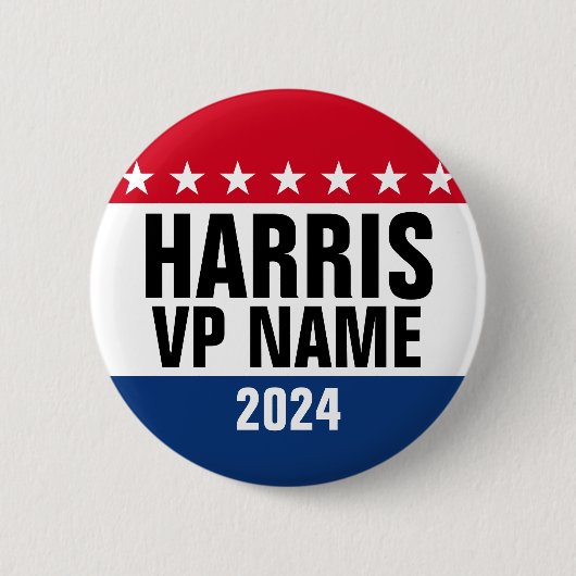 Kamala Harris en Vice Pres 2024 - Klassiek ontwerp Ronde Button 5,7 Cm (Voorkant)