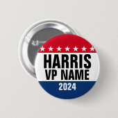 Kamala Harris en Vice Pres 2024 - Klassiek ontwerp Ronde Button 5,7 Cm (Voorkant /achterkant)