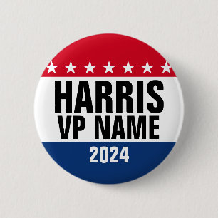 Kamala Harris en Vice Pres 2024 - Klassiek ontwerp Ronde Button 5,7 Cm