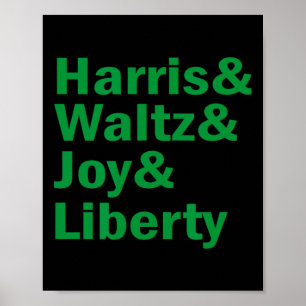 Kamala Harris En Waltz Vreugde Vrijheid Grappig  Poster