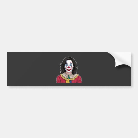 Kamala Harris Enge Halloween Clown Verkiezing 2024 Bumpersticker (Voorkant)