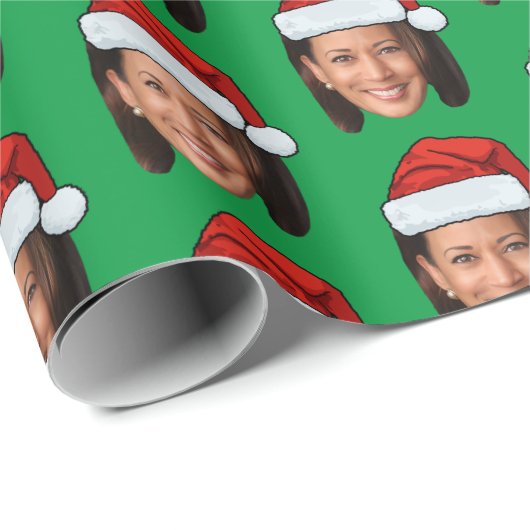 Kamala Harris Face Cadeaupapier (Rol Hoek)