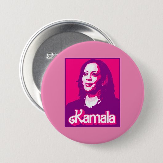 Kamala Harris Fan Pink Ronde Button 7,6 Cm (Voorkant /achterkant)