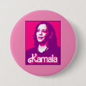 Kamala Harris Fan Pink Ronde Button 7,6 Cm (Voorkant)
