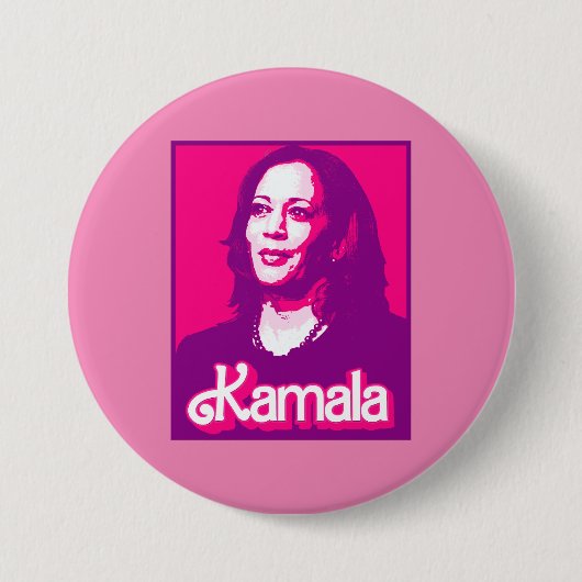 Kamala Harris Fan Pink Ronde Button 7,6 Cm (Voorkant)