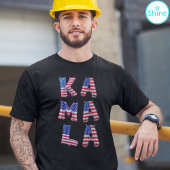 Kamala Harris Fans Amerikaanse vlag ballon alfabet T-shirt